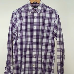Purple Striped Modern Fit Dress Shirt